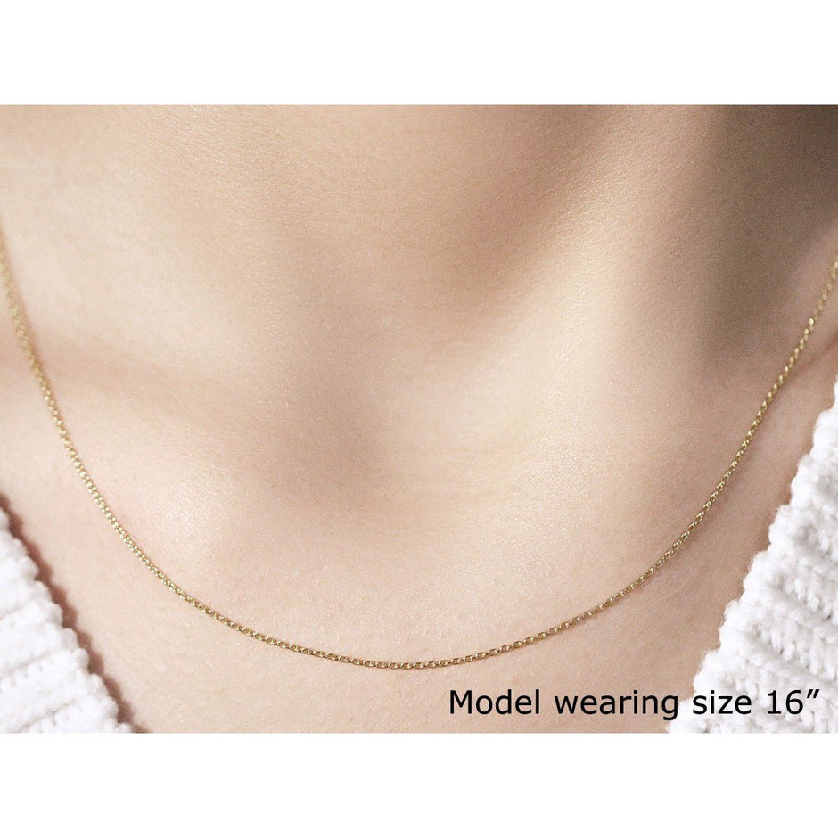 10k Yellow Gold Oval Cable Link Chain (0.97 mm) - Necklaces - Custom Crafting Alliance, LLC