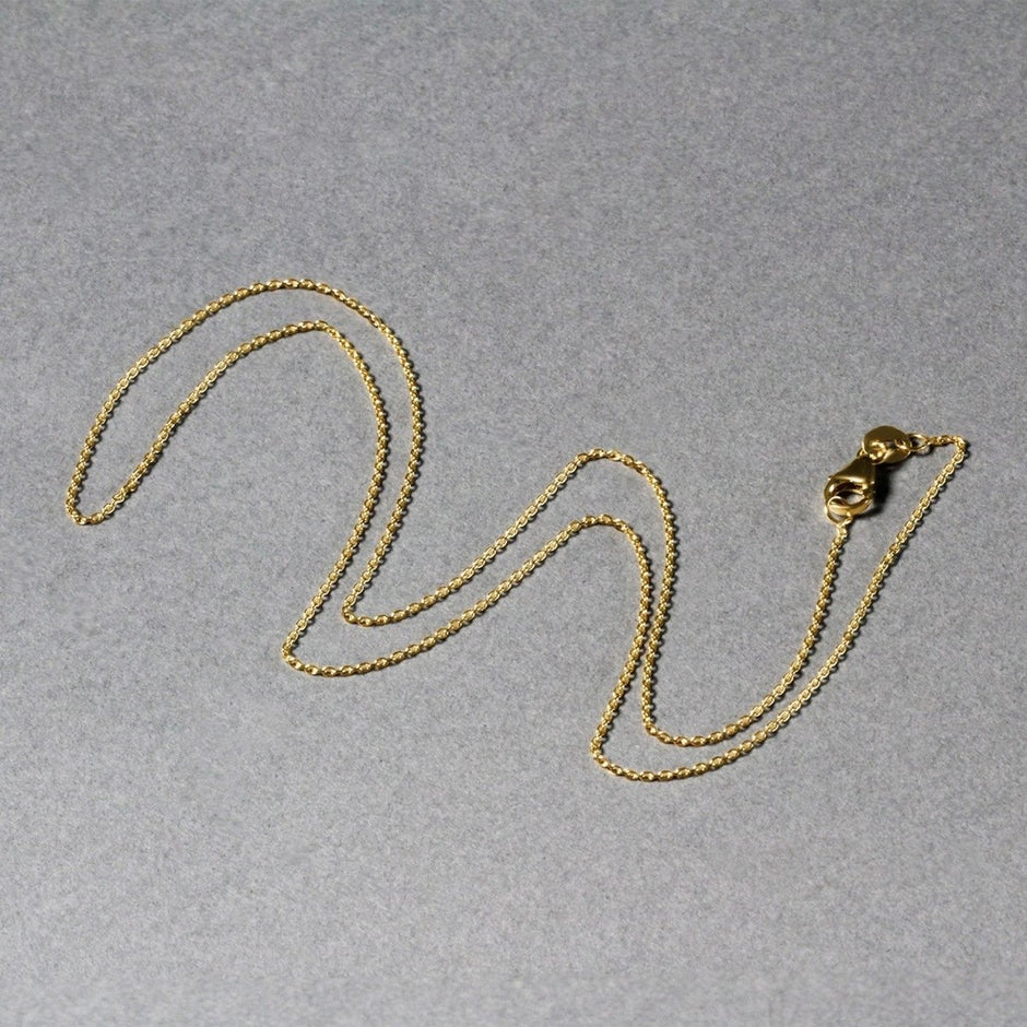 10k Yellow Gold Oval Cable Link Chain (0.97 mm) - Necklaces - Custom Crafting Alliance, LLC