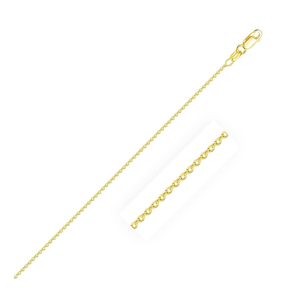 10k Yellow Gold Oval Cable Link Chain (0.97 mm) - Necklaces - Custom Crafting Alliance, LLC