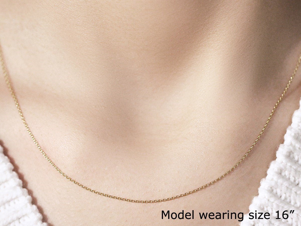 10k Yellow Gold Oval Cable Link Chain (0.97 mm) - Necklaces - Custom Crafting Alliance, LLC