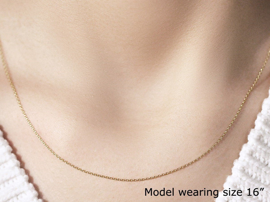 10k Yellow Gold Oval Cable Link Chain (0.97 mm) - Necklaces - Custom Crafting Alliance, LLC