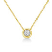 10K Yellow Gold Plated .925 Sterling Silver 1/10 Cttw Miracle Set Round Diamond Square Box Shape 18