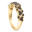 10K Yellow Gold Plated .925 Sterling Silver 1/3 cttw Natural Diamond Band Ring - Size 7 - Rings - Custom Crafting Alliance, LLC
