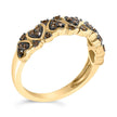 10K Yellow Gold Plated .925 Sterling Silver 1/3 cttw Natural Diamond Band Ring - Size 7 - Rings - Custom Crafting Alliance, LLC