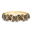 10K Yellow Gold Plated .925 Sterling Silver 1/3 cttw Natural Diamond Band Ring - Size 7 - Rings - Custom Crafting Alliance, LLC