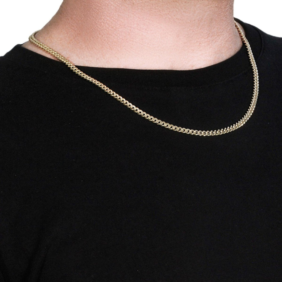 10k Yellow Gold Semi Solid Miami Cuban Chain (4.50 mm) - Necklaces - Custom Crafting Alliance, LLC
