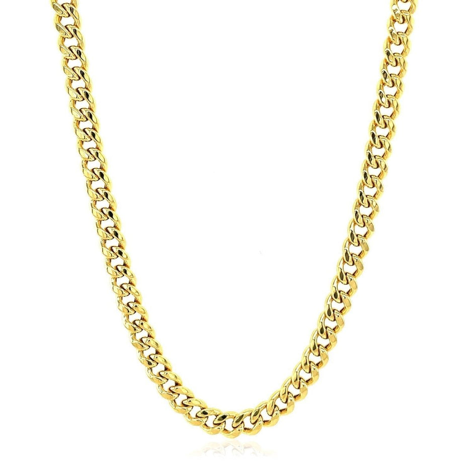 10k Yellow Gold Semi Solid Miami Cuban Chain (4.50 mm) - Necklaces - Custom Crafting Alliance, LLC