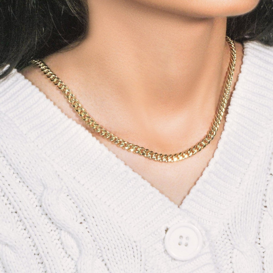 10k Yellow Gold Semi Solid Miami Cuban Chain (5.00 mm) - Necklaces - Custom Crafting Alliance, LLC