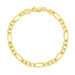 10k Yellow Gold Solid Figaro Bracelet (4.50 mm) - Bracelets - Custom Crafting Alliance, LLC