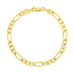 10k Yellow Gold Solid Figaro Bracelet (4.50 mm) - Bracelets - Custom Crafting Alliance, LLC