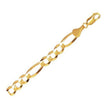 10k Yellow Gold Solid Figaro Bracelet (7.90 mm) - Bracelets - Custom Crafting Alliance, LLC