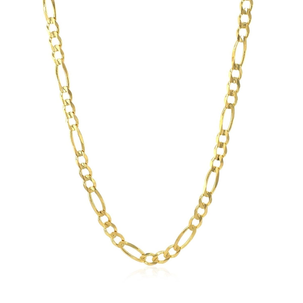10K Yellow Gold Solid Figaro Chain (3.70 mm) - Necklaces - Custom Crafting Alliance, LLC