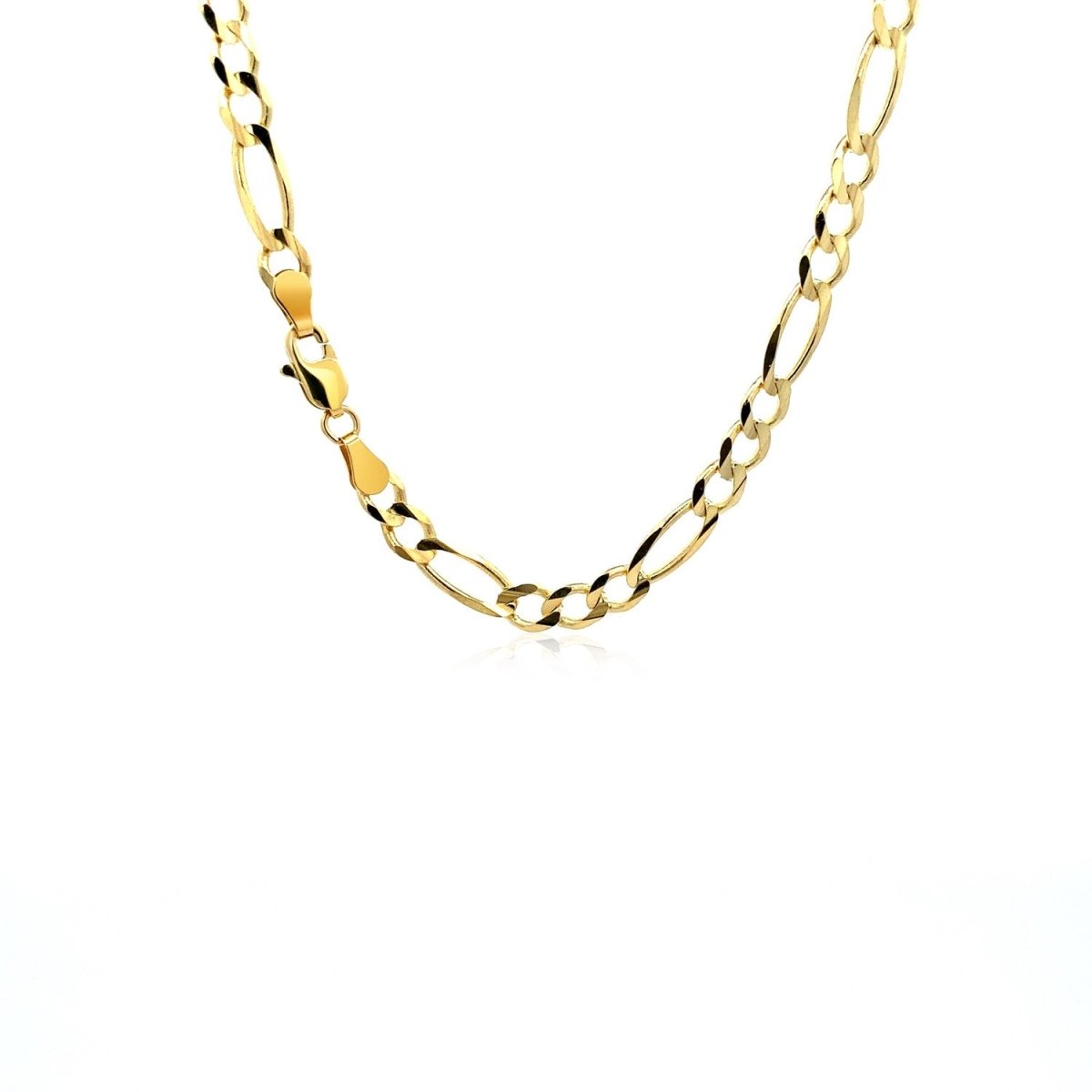 10K Yellow Gold Solid Figaro Chain (4.50 mm) - Necklaces - Custom Crafting Alliance, LLC