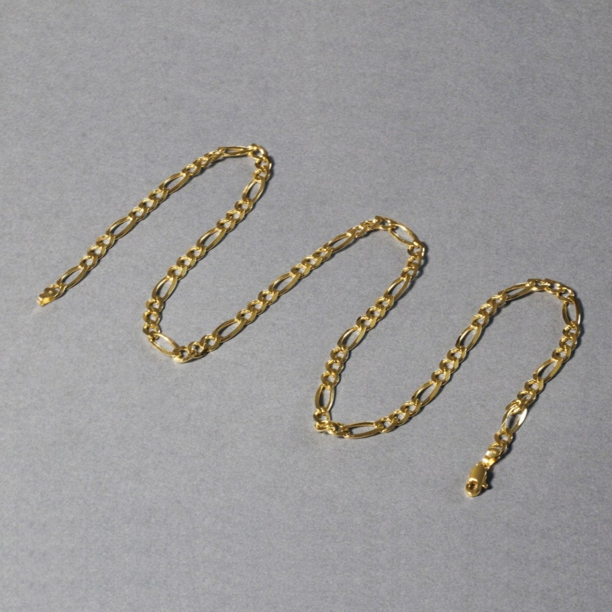 10K Yellow Gold Solid Figaro Chain (4.50 mm) - Necklaces - Custom Crafting Alliance, LLC