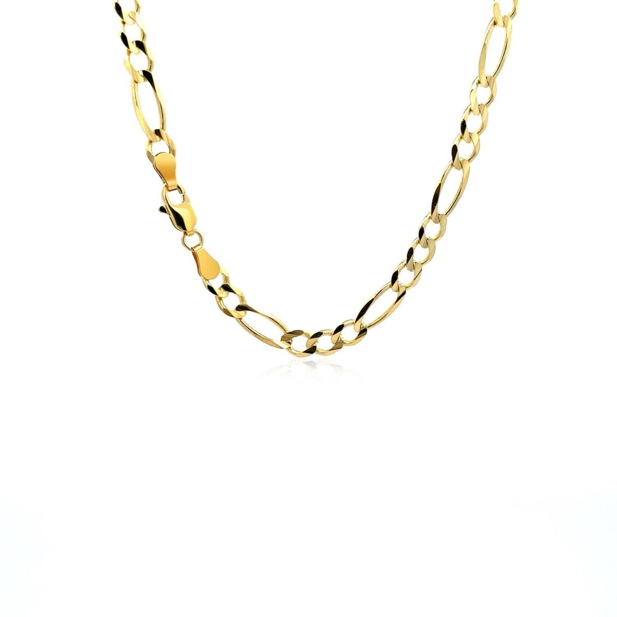 10K Yellow Gold Solid Figaro Chain (4.50 mm) - Necklaces - Custom Crafting Alliance, LLC