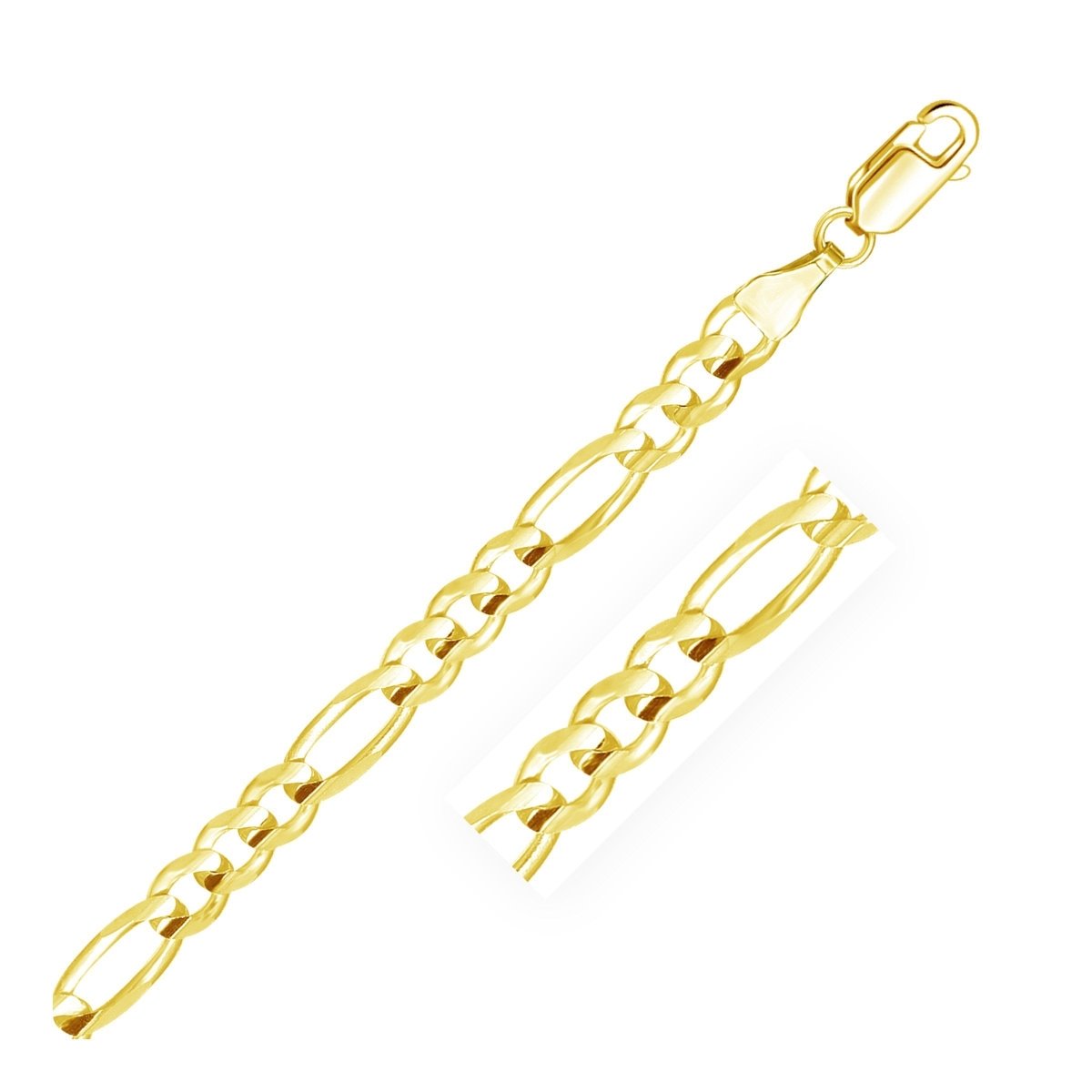 10K Yellow Gold Solid Figaro Chain (5.30 mm) - Necklaces - Custom Crafting Alliance, LLC