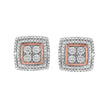 10K Yellow, White, and Rose Gold Plated Sterling Silver Diamond Accent Earrings (I-J Clarity, I3 Color) - Earrings - Custom Crafting Alliance, LLC