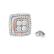 10K Yellow, White, and Rose Gold Plated Sterling Silver Diamond Accent Earrings (I-J Clarity, I3 Color) - Earrings - Custom Crafting Alliance, LLC