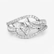 0.72 Carat Genuine White Diamond 14K White Gold Ring (E-F-G Color, VS-SI Clarity)
