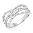 0.46 Carat Genuine White Diamond 14K White Gold Ring (F-G Color, SI Clarity)