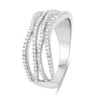 0.46 Carat Genuine White Diamond 14K White Gold Ring (F-G Color, SI Clarity)