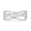 0.46 Carat Genuine White Diamond 14K White Gold Ring (F-G Color, SI Clarity)