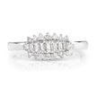 0.37 Carat Genuine White Diamond 14K White Gold Ring (E-F Color, VS-SI Clarity)