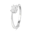 0.33 Carat Genuine White Diamond 18K White Gold Ring (F-G Color, VVS-VS Clarity)