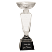 11 Clear Optic Crystal Cup With Black Pedestal Base - Award - Custom Crafting Alliance, LLC