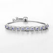 1.10 Carat Genuine Tanzanite .925 Sterling Silver Bracelet - Bracelets - Custom Crafting Alliance, LLC