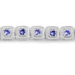 1.10 Carat Genuine Tanzanite .925 Sterling Silver Bracelet - Bracelets - Custom Crafting Alliance, LLC