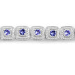 1.10 Carat Genuine Tanzanite .925 Sterling Silver Bracelet - Bracelets - Custom Crafting Alliance, LLC