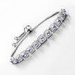 1.10 Carat Genuine Tanzanite .925 Sterling Silver Bracelet - Bracelets - Custom Crafting Alliance, LLC