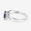 1.12 Carat Genuine Blue Sapphire and White Diamond 14K White Gold Ring - Rings - Custom Crafting Alliance, LLC