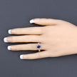 1.12 Carat Genuine Blue Sapphire and White Diamond 14K White Gold Ring - Rings - Custom Crafting Alliance, LLC