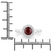 1.12 Carat Genuine Ruby and White Diamond 14K White Gold Ring - Rings - Custom Crafting Alliance, LLC