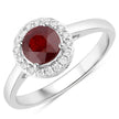 1.12 Carat Genuine Ruby and White Diamond 14K White Gold Ring - Rings - Custom Crafting Alliance, LLC
