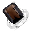 11.20 Carat Genuine Smoky Quartz .925 Sterling Silver Ring - Rings - Custom Crafting Alliance, LLC