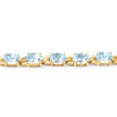 11.22 Carat Genuine Blue Topaz .925 Sterling Silver Bracelet - Bracelets - Custom Crafting Alliance, LLC