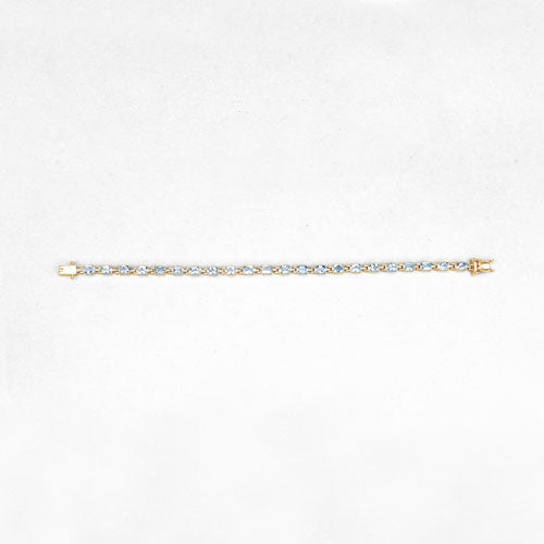 11.22 Carat Genuine Blue Topaz .925 Sterling Silver Bracelet - Bracelets - Custom Crafting Alliance, LLC