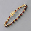 11.22 Carat Genuine Garnet .925 Sterling Silver Bracelet - Bracelets - Custom Crafting Alliance, LLC