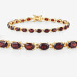 11.22 Carat Genuine Garnet .925 Sterling Silver Bracelet - Bracelets - Custom Crafting Alliance, LLC