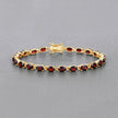 11.22 Carat Genuine Garnet .925 Sterling Silver Bracelet - Bracelets - Custom Crafting Alliance, LLC
