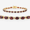 11.22 Carat Genuine Garnet .925 Sterling Silver Bracelet - Bracelets - Custom Crafting Alliance, LLC