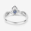 1.14 Carat Genuine Blue Sapphire and White Diamond 14K White Gold Ring - Rings - Custom Crafting Alliance, LLC
