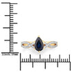 1.14 Carat Genuine Blue Sapphire and White Diamond 14K Yellow Gold Ring - Rings - Custom Crafting Alliance, LLC