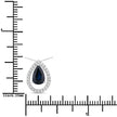 1.15 Carat Genuine Blue Sapphire and White Diamond 14K White Gold Pendant - Pendants - Custom Crafting Alliance, LLC