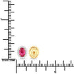 1.16 Carat Genuine Ruby and White Diamond 14K Yellow Gold Earrings - Earrings - Custom Crafting Alliance, LLC