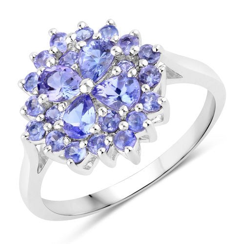 1.16 Carat Genuine Tanzanite .925 Sterling Silver Ring - Rings - Custom Crafting Alliance, LLC