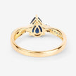 1.17 Carat Genuine Blue Sapphire and White Diamond 14K Yellow Gold Ring - Rings - Custom Crafting Alliance, LLC